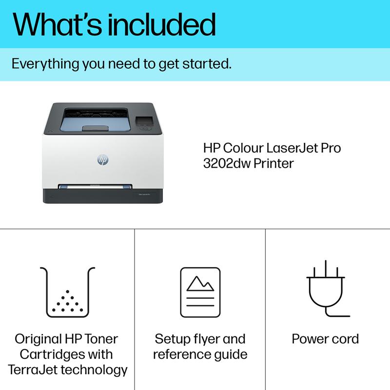 Product image for HP Color LaserJet Pro 3202dw A4 Colour Laser Printer - Gallery02