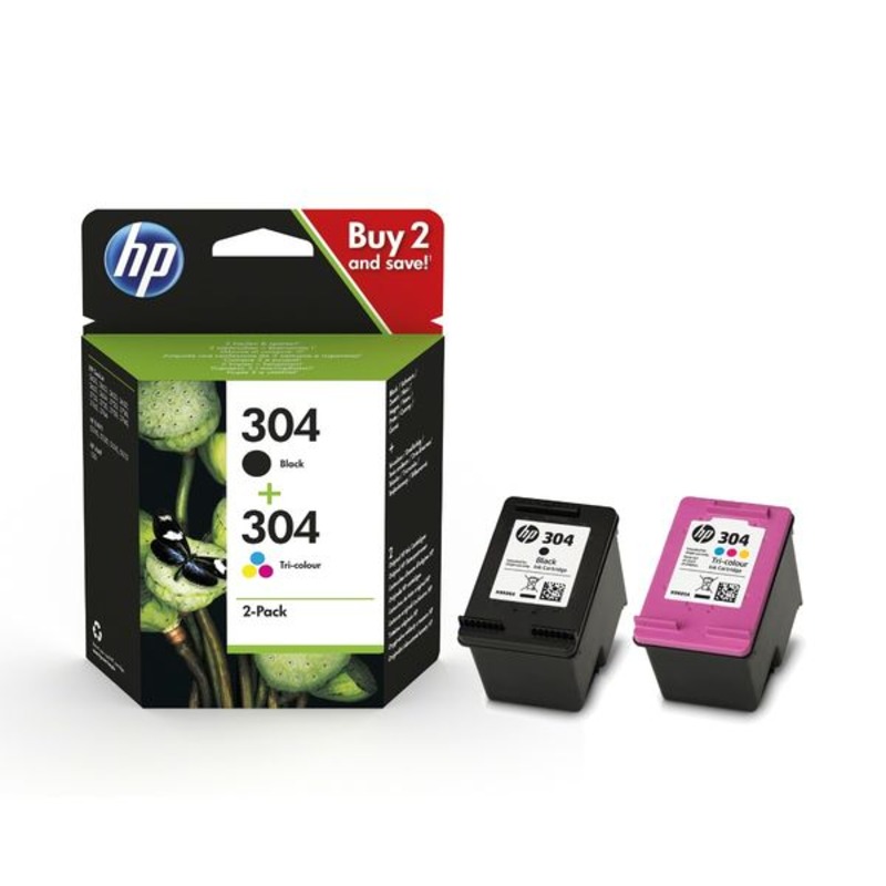 Product image for HP 304 (3JB05AE) Original Black and Colour Ink Cartridge Multipack - Gallery02