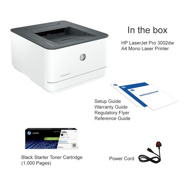Product image for HP LaserJet Pro 3002dw A4 Mono Laser Printer - Gallery02
