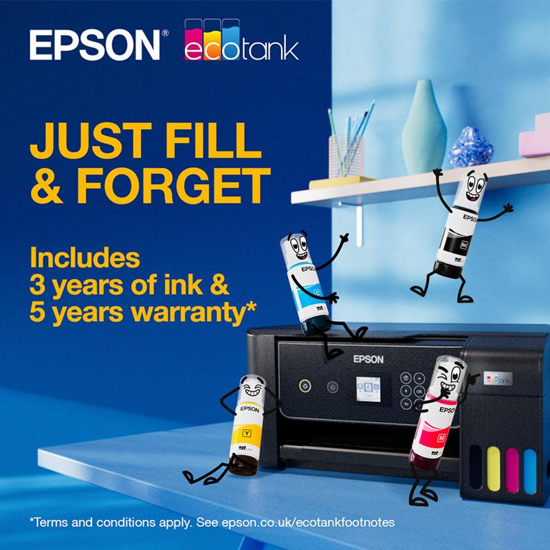 Product image for Epson EcoTank ET-3950 A4 Colour Multifunction Inkjet Printer - Gallery02