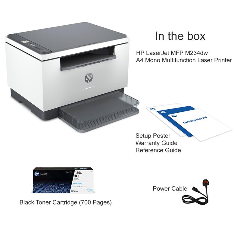Product image for HP LaserJet MFP M234dw A4 Mono Multifunction Laser Printer - Gallery03