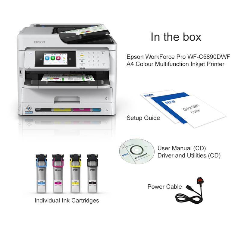 Product image for Epson WorkForce Pro WF-C5890DWF A4 Colour Multifunction Inkjet Printer - Gallery04