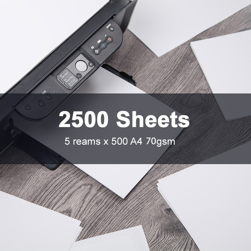 Product image for White A4 Copier Printing Paper 70gsm 5 Reams of 500 sheets - Gallery04