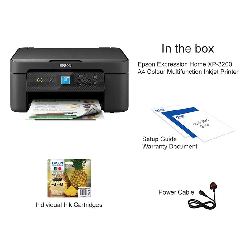 Product image for Epson Expression Home XP-3200 A4 Colour Multifunction Inkjet Printer - Gallery04