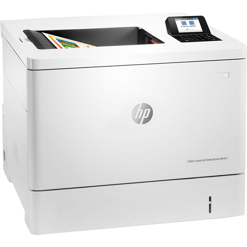 Product image for HP Color LaserJet Enterprise M554dn A4 Colour Laser Printer - Gallery05