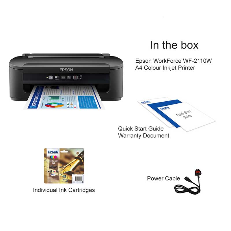 Product image for Epson WorkForce WF-2110W A4 Colour Inkjet Printer - Gallery06