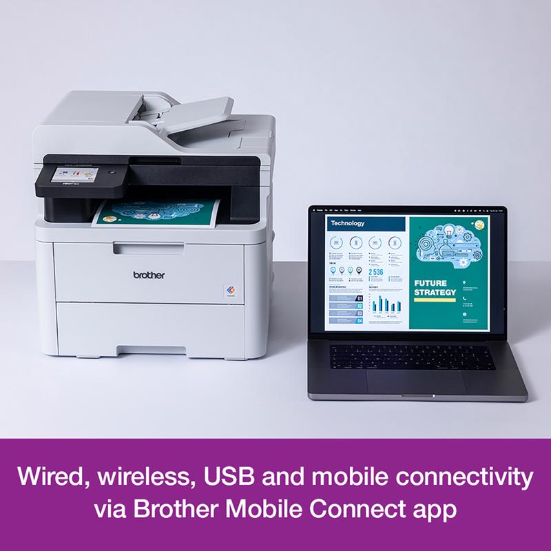 Product image for Brother MFC-L3740CDW A4 Colour Multifunction LED Laser Printer - Gallery06