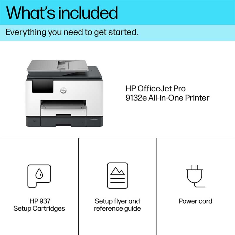 Product image for HP OfficeJet Pro 9132e A4 Colour Multifunction Inkjet Printer - Gallery06