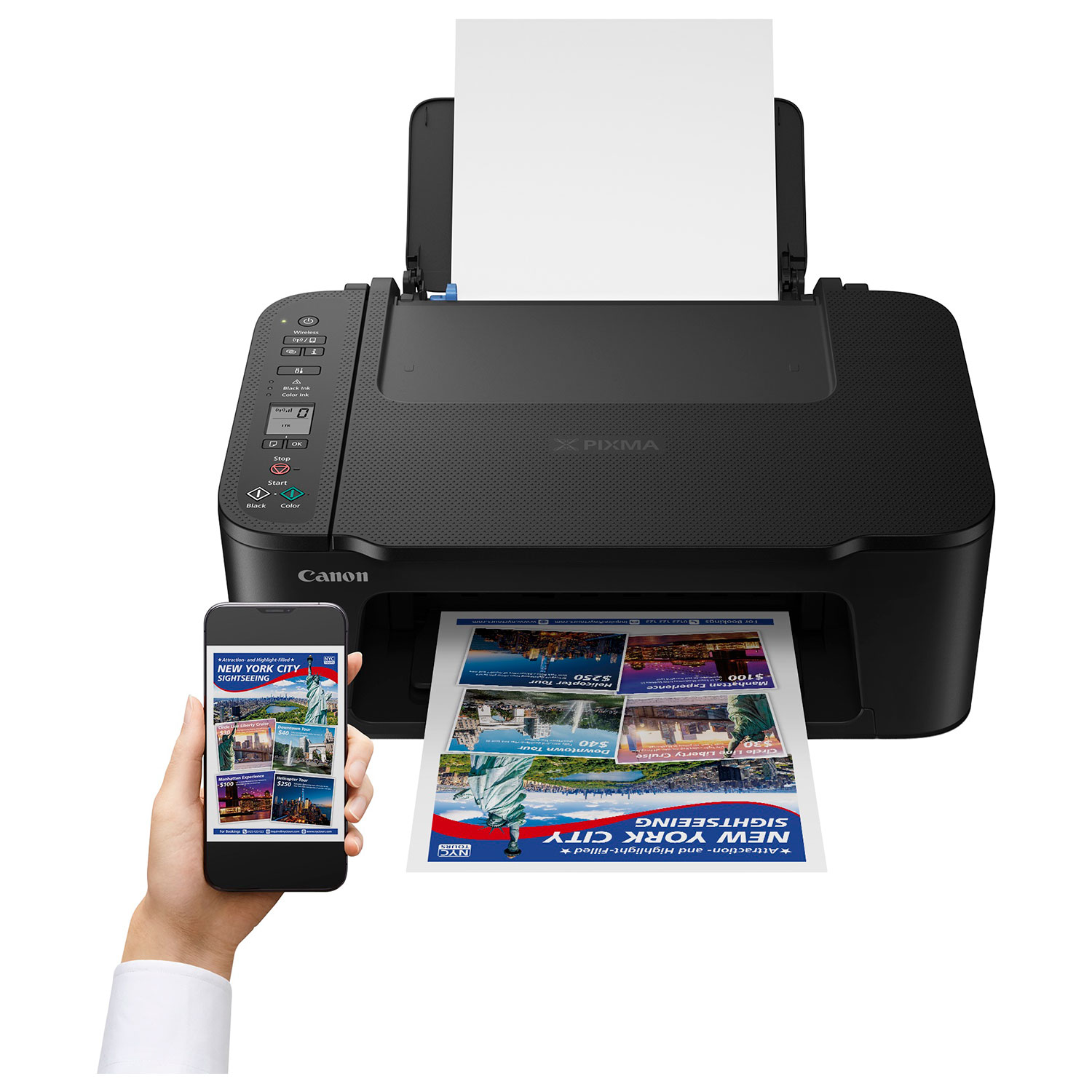 Product image for Canon PIXMA TS3750i A4 Colour Multifunction Inkjet Printer - Gallery06