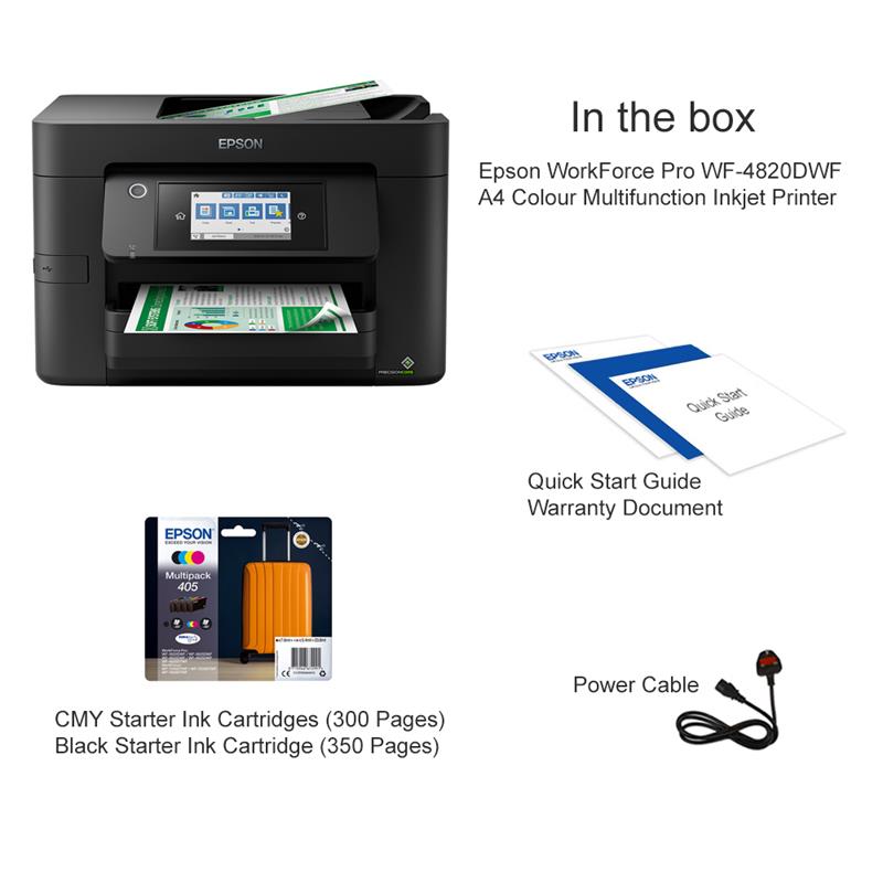 Product image for Epson WorkForce Pro WF-4820DWF A4 Colour Multifunction Inkjet Wireless Printer - Gallery06