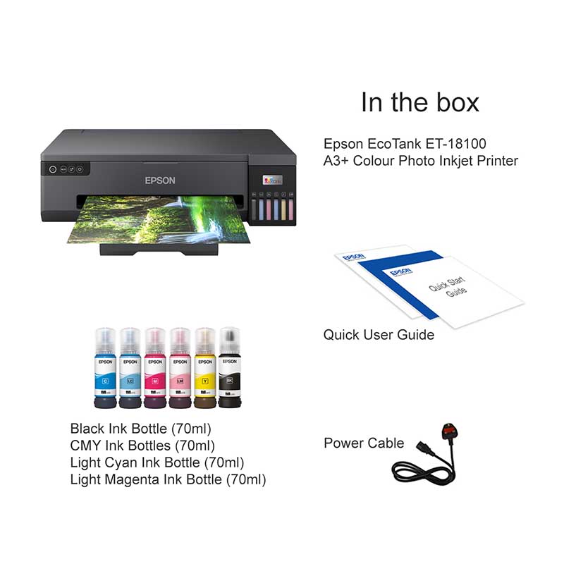 Product image for Epson EcoTank ET-18100 A3+ Colour Photo Inkjet Printer - Gallery08