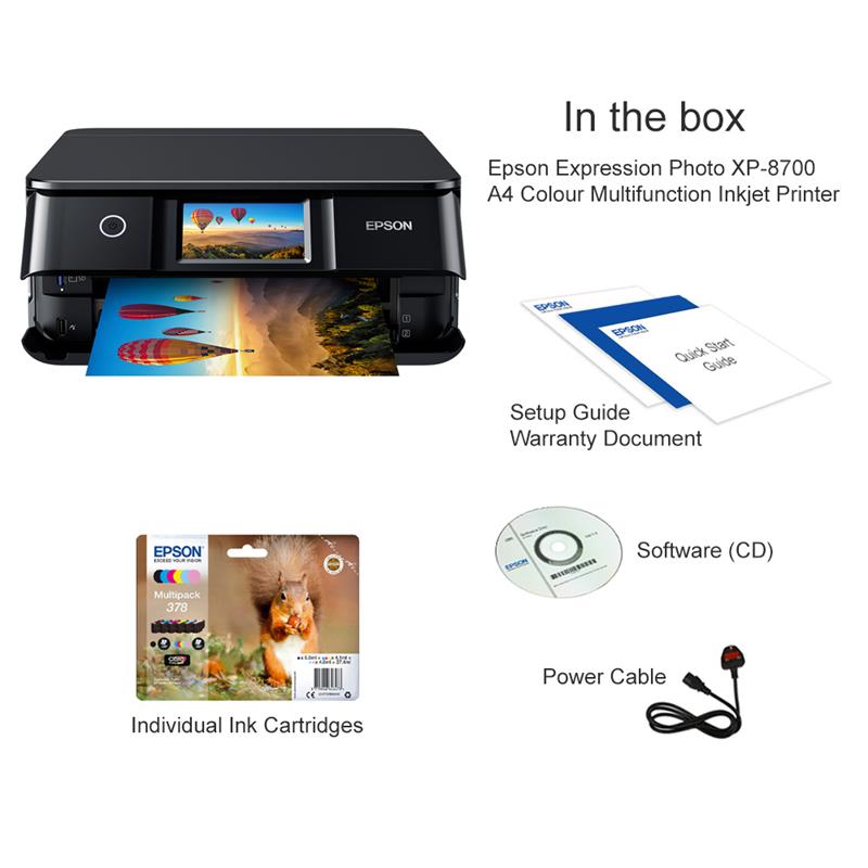 Product image for Epson Expression Photo XP-8700 A4 Colour Multifunction Inkjet Printer - Gallery08