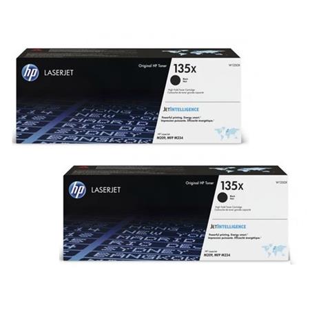 HP 135X/W1350X Black Original High Capacity Laser Toner Cartridges Twin Pack