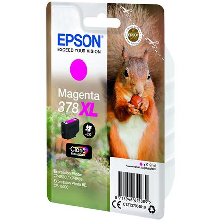 Epson 378XL Magenta Original Claria Photo HD High Capacity Ink Cartridge (Squirrel)