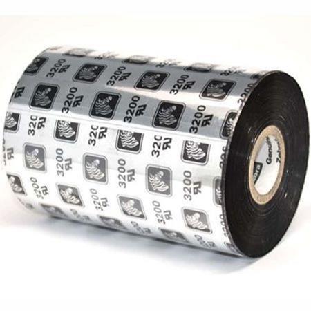 Zebra 03200BK15645 Original Wax/Resin Printer Ribbon 3200 (156mm x 450m)