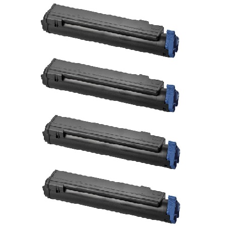 999inks Compatible Quad Pack Oki 43979102 Black Laser Toner Cartridges