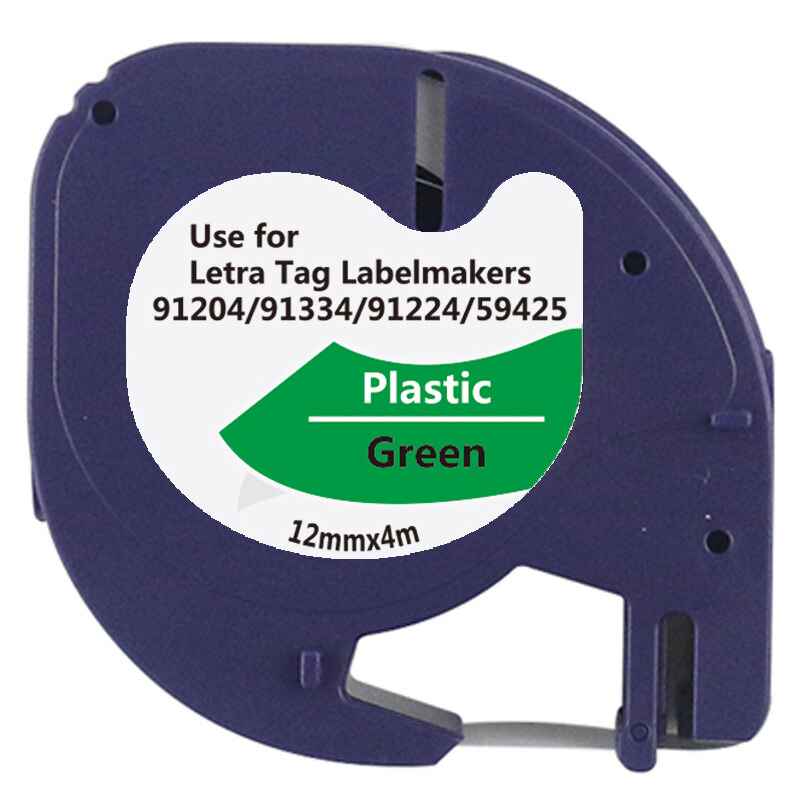 999inks Compatible Dymo 91204 (S0721640) Label Tape (12mm x 4m) Black On Dark