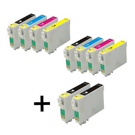 999inks Compatible Multipack Epson T1281/4 2 Full Sets + 2 FREE Black Inkjet Printer Cartridges