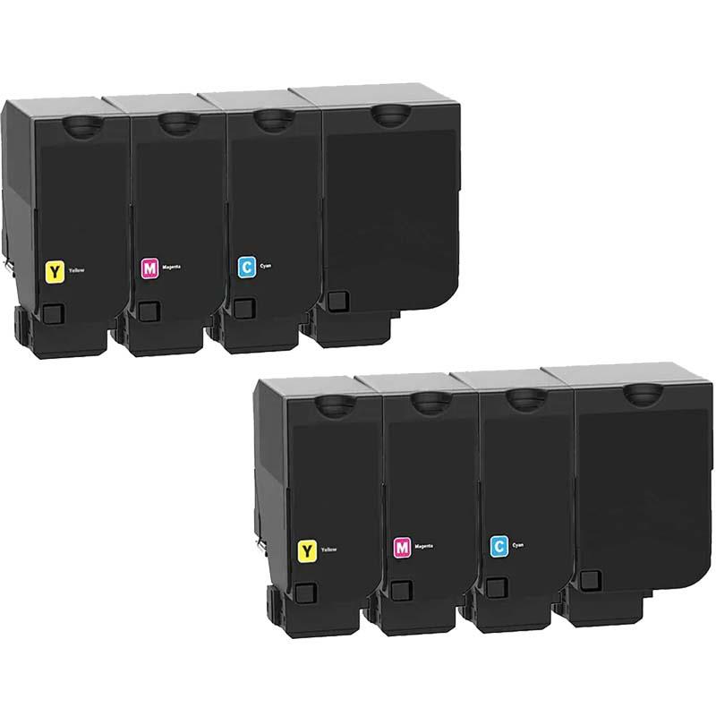 999inks Compatible Multipack Lexmark 71C0H10/40 2 Full Sets High Capacity Laser Toner Cartridges