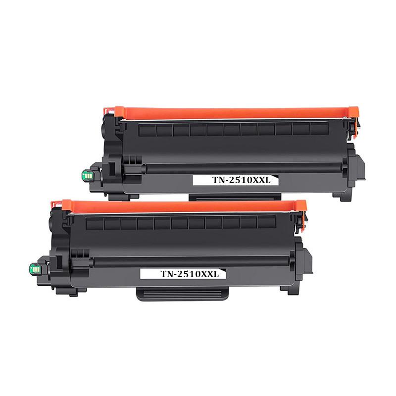 999inks Compatible Twin Pack Brother TN2510XXL Black High Capacity Laser Toner Cartridges