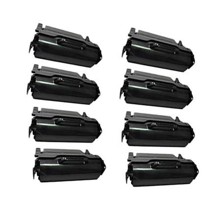 999inks Compatible Eight Pack Lexmark T650A21E Black Laser Toner Cartridges