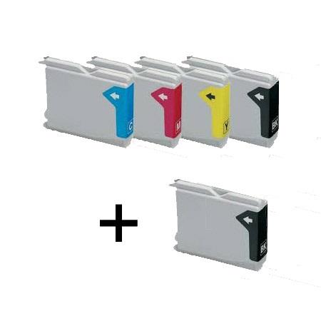 999inks Compatible Multipack Brother LC1000 1 Full Set + 1 FREE Black Set Inkjet Printer Cartridges