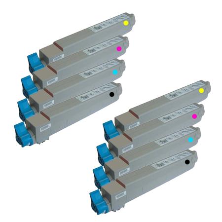 999inks Compatible Multipack Oki 438371 2 Full Sets Laser Toner Cartridges