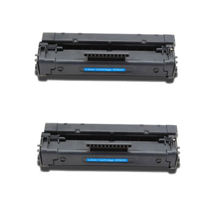 999inks Compatible Twin Pack Canon HP 92A (C4092A) Black Laser Toner Cartridges