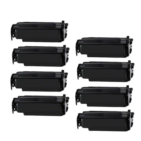 999inks Compatible Eight Pack Lexmark 12A4715 Black High Capacity Laser Toner Cartridges