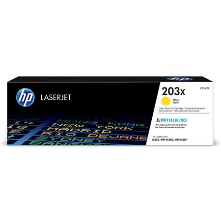 HP 203X Yellow Original High Capacity Toner Cartridge (CF542X)