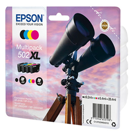 Epson 502XL (T02V64010) Original High Capacity Multipack (Binocular)
