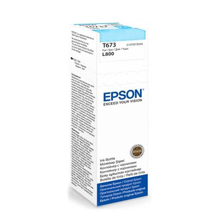Epson T6735 (T67354A) Light Cyan Original Ink Bottle