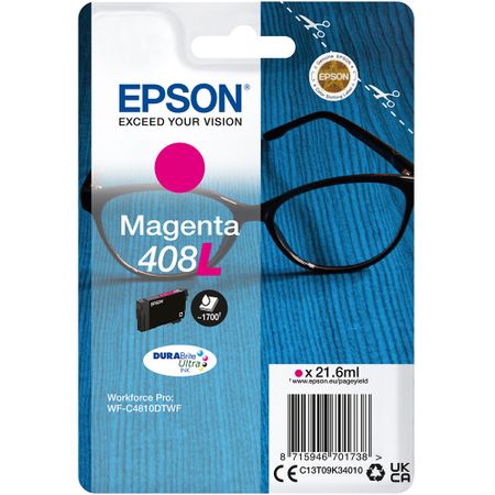 Epson 408L (T09K34010) Magenta Original DURABrite Ultra High Capacity Ink Cartridge (Glasses)