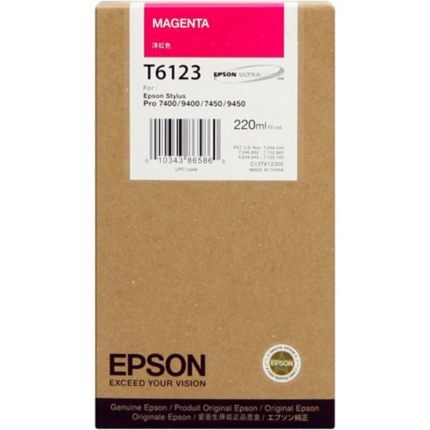 Epson T6123 Magenta Original High Capacity Ink Cartridge (T612300)