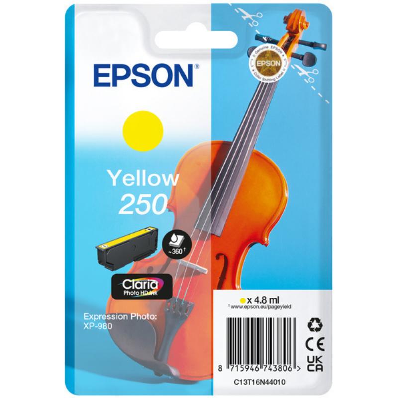 Epson 250 (T16N44010) Yellow Original  Standard Capacity Ink Cartridge (Violin)