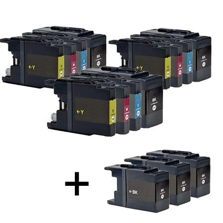 999inks Compatible Multipack Brother LC1240 3 Full Sets + 3 FREE Black Inkjet Printer Cartridges