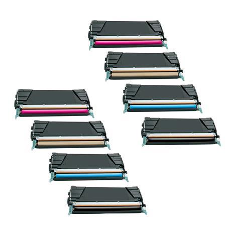 999inks Compatible Multipack Lexmark C746H1KG/C746A2C/YG 2 Full Sets Laser Toner Cartridges