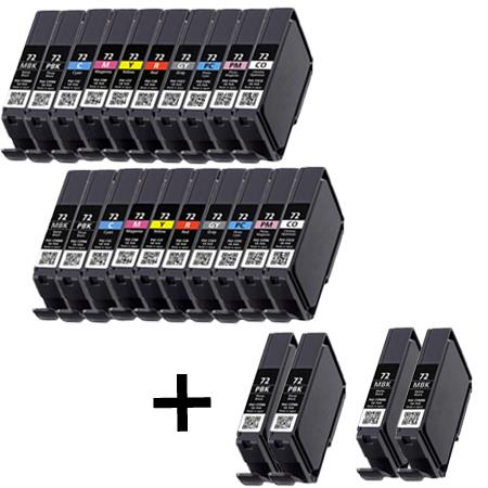 999inks Compatible Multipack Canon PGI-72 2 Full Sets + 2 FREE Black Inkjet Printer Cartridges