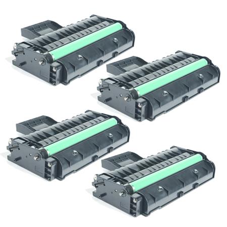 999inks Compatible Quad Pack Ricoh 407255 Black Laser Toner Cartridges