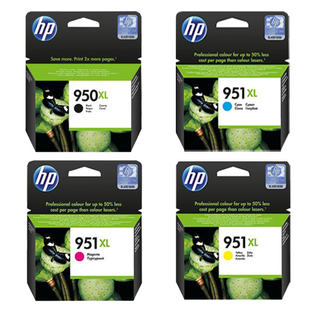 HP 950XL/951XL (C2P43AE) Full Set Original High Capacity Inkjet Printer Cartridges