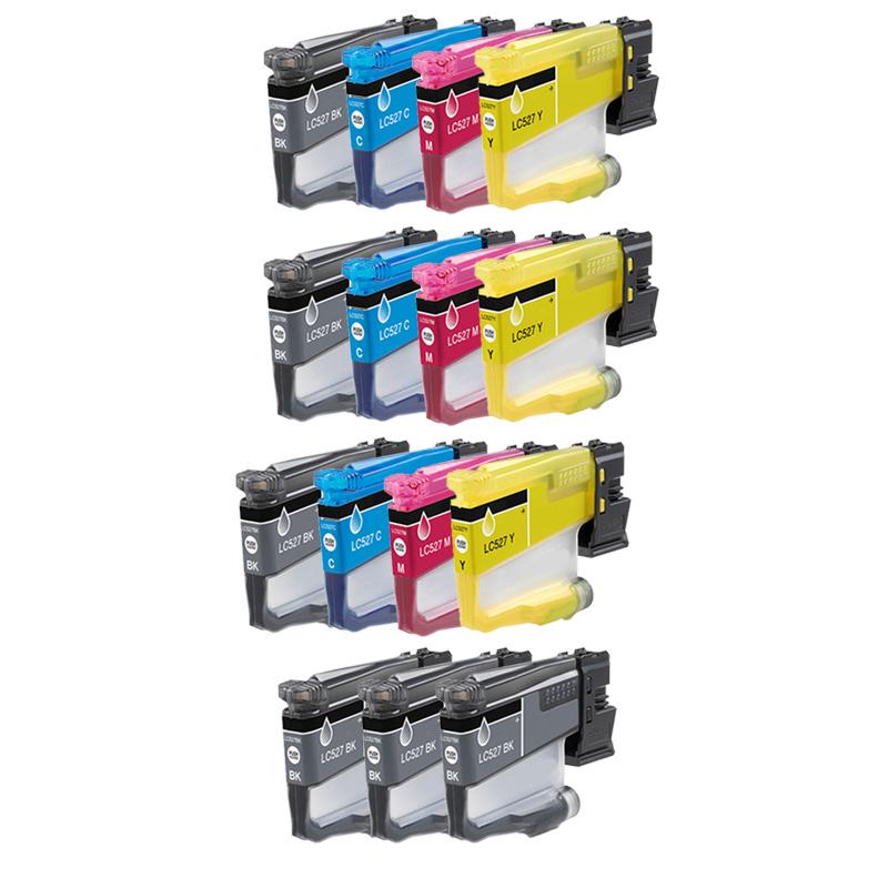 999inks Compatible Multipack Brother LC527 3 Full Sets + 3 FREE BLACK Inkjet Printer Cartridges