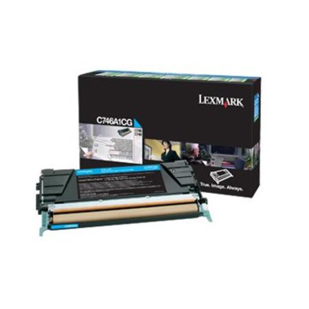 Lexmark C746A1CG Cyan Original Standard Capacity Return Program Toner Cartridge