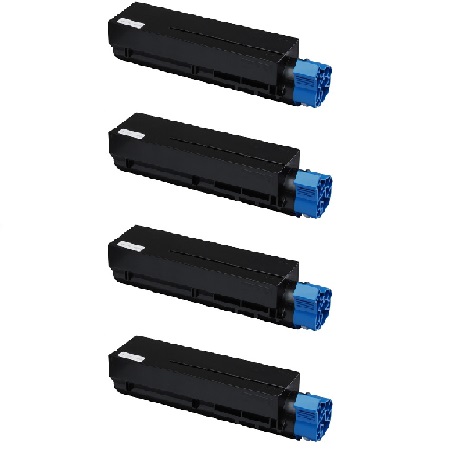 999inks Compatible Quad Pack Oki 44992402 Black Laser Toner Cartridges