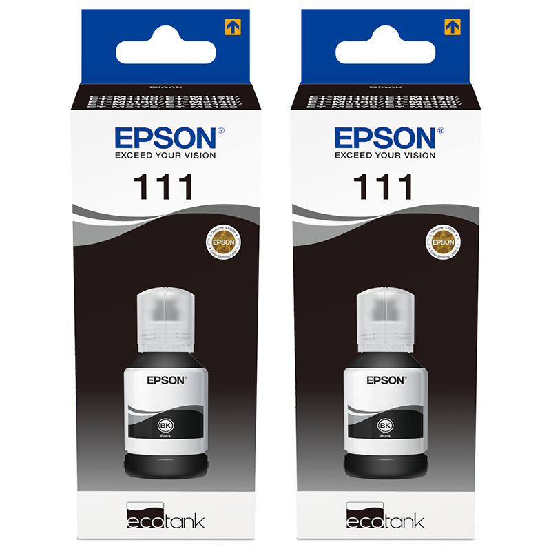Epson 111 Black Original Inkjet Printer Cartridges Twin Pack