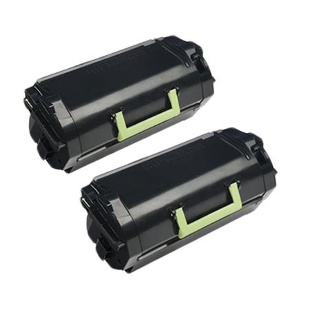 999inks Compatible Twin Pack Lexmark 53B2000 Black Standard Capacity Laser Toner Cartridges