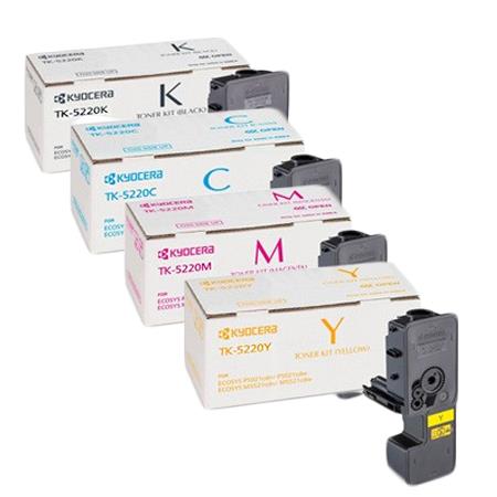 Kyocera TK-5220 Full Set Original Standard Capacity Laser Toner Cartridges