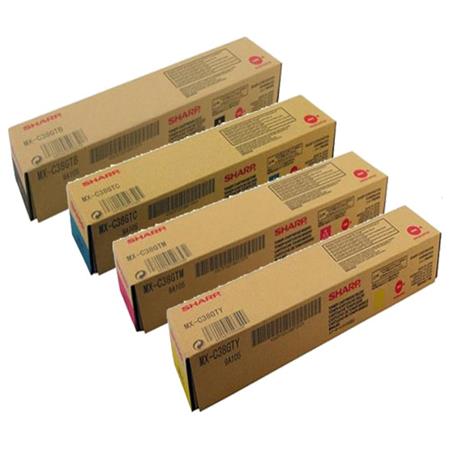 Sharp MX-C38GTB/Y Full Set Original Laser Toner Cartridges