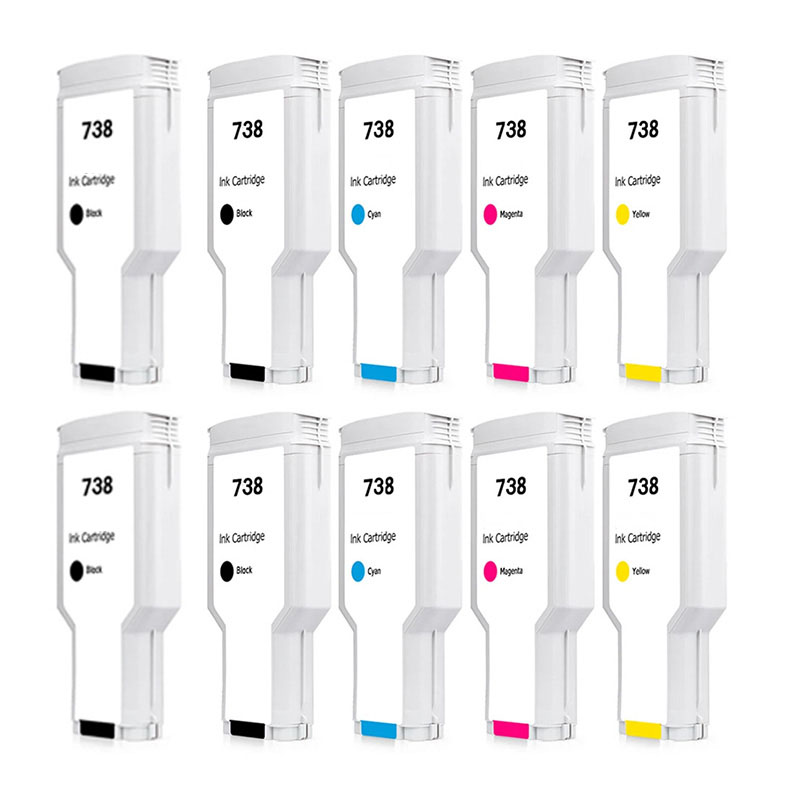 Compatible Multipack HP 738 Standard Capacity 2 Full Set + 2 Free Black Ink Cartridges