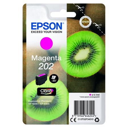 Epson 202 (T02F34010) Magenta Original Claria Premium Standard Capacity Ink Cartridge (Kiwi)