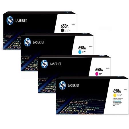 HP 658A Full Set Original Standard Capacity Laser Toner Cartridges